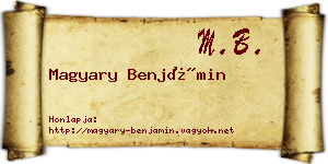 Magyary Benjámin névjegykártya